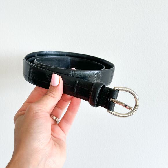 Brooks Brothers 346 Genuine Leather Belt Black M - Picture 6 of 11